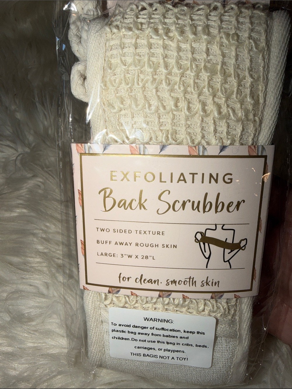 Jessica Simpson Cream Exfoliating Back Scrubber